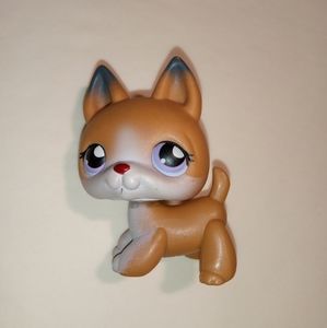 Lps Littlest Pet Shop pet toy Shepherd puppy #112 Purple eyes